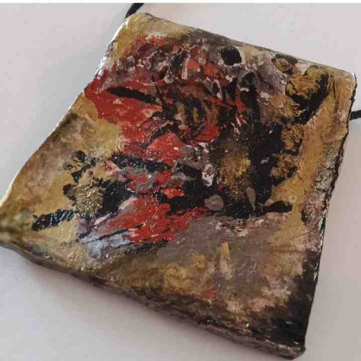 [PK5419-JW-NCK-029713] Hand-painted pendant necklace.