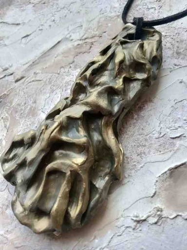 [PK5419-JW-NCK-029727] Hand sculpted pendant necklace 