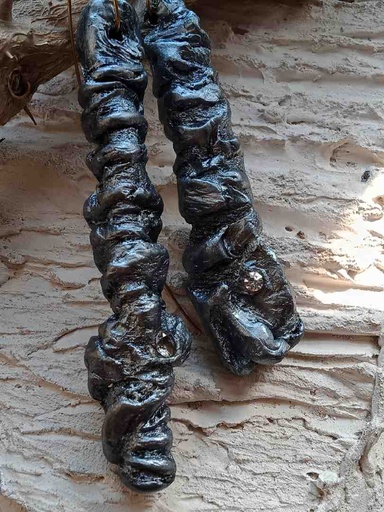 [PK5419-JW-EAR-029739] Asymmetrical Hand-sculpted earrings