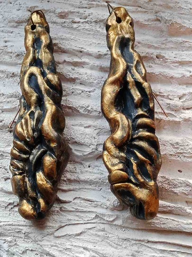 [PK5419-JW-EAR-029748] Hand sculpted earrings.