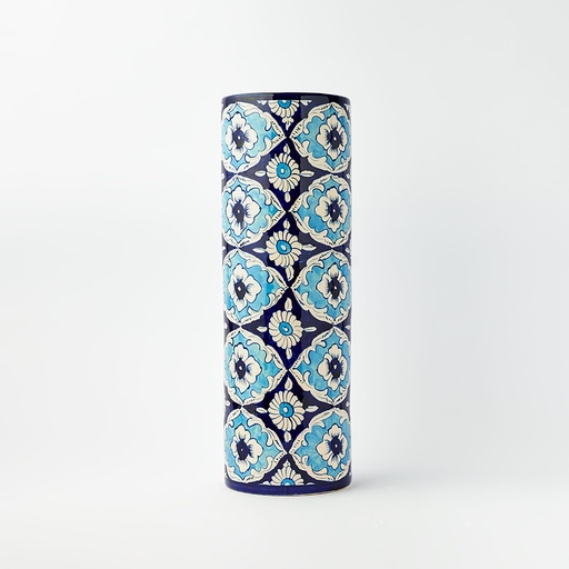 [PK9650-HM-VAS-029841] Blue Pottery Cylinder Vase (RB-BC-I)