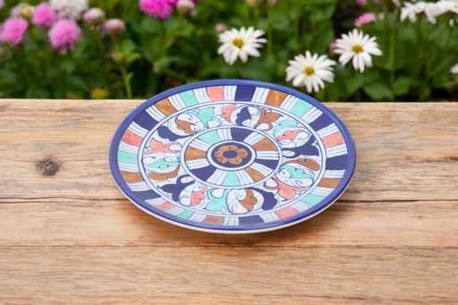 [PK9650-HM-BKT-030033] Blue Pottery Large Plate
