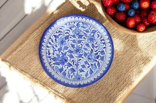 [PK9650-HM-BKT-030048] Blue Pottery Full Plate