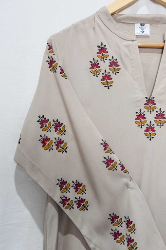 [10-KP-24] BEIGE BLOCKPRINT SUIT 2