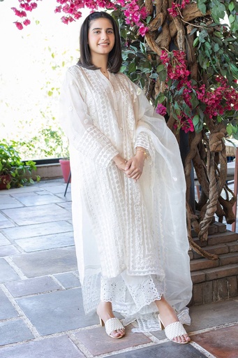 [9-K-25] APPLIQUE ORGANZA KURTA