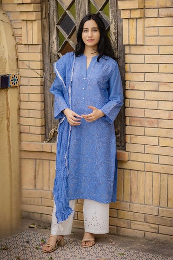 [13-k-25] Orchid Embroidered Kurta