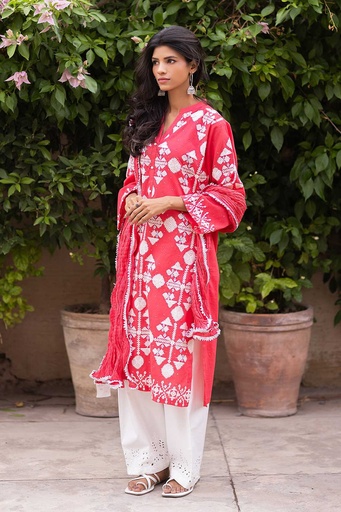 [15-k-25] Rouge Hand-Embroidered Kurta