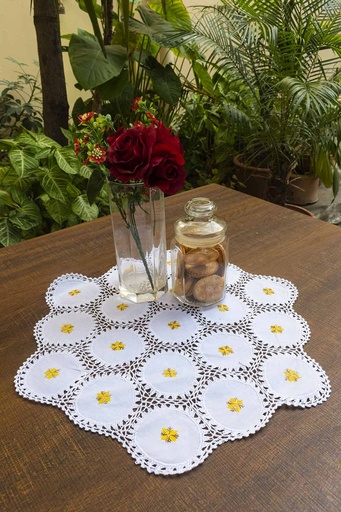 [21-KL-14] Crochet Tukri Mats - Yellow