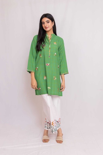 [6-K-24] Green Embroidered kurta