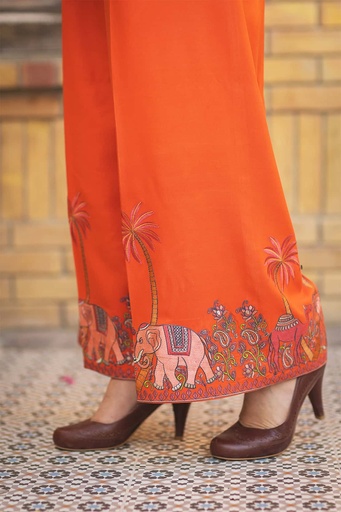 [2-pants-24] Orange Traditional Pants