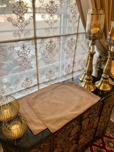 [VC-EG-TM-19] TM-19 Brown Jacquard Tray Mats