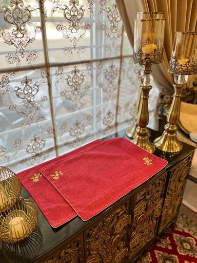 [VC-EG-TM-7] TM-7 Red Jute Tray Mats