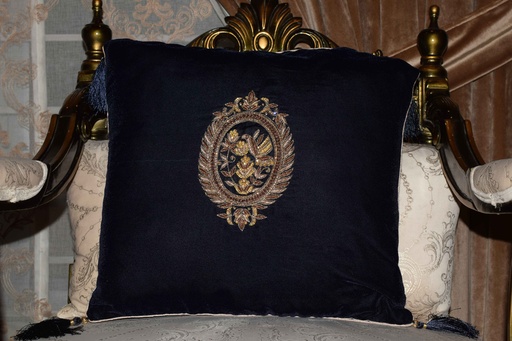 [VC-EG-C-7] C-7  Velvet Formal Cushion Covers Set with Dabka Work