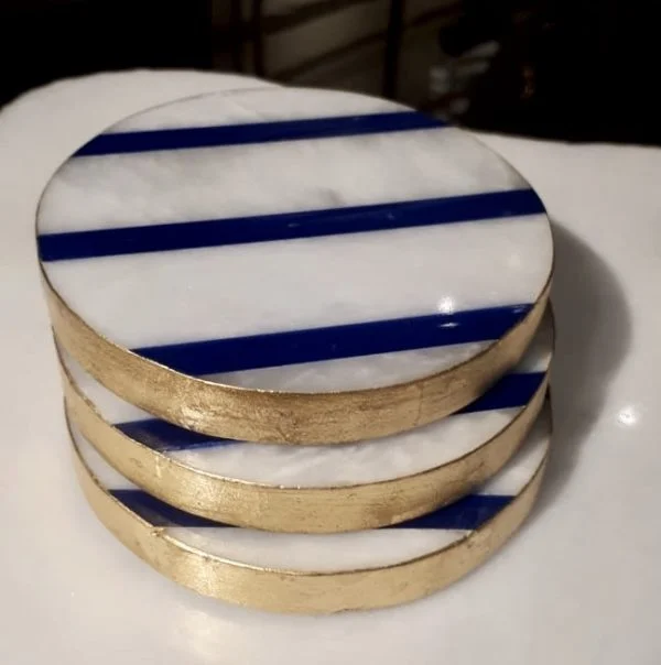 [VC-RAKH-SC-10103] Marble Coasters – Striped