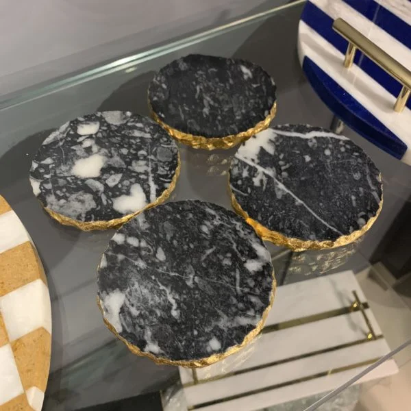 [VC-RAKH-PC-10111] Marble Coasters – Zebra