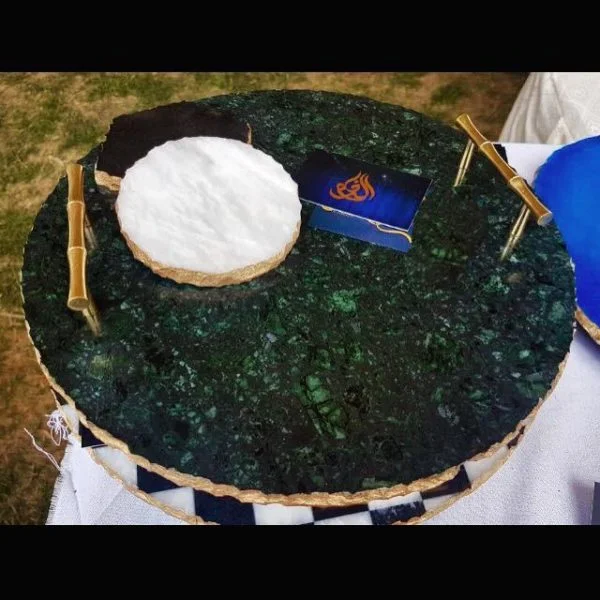 [VC-RAKH-MP-P-10105] Marble Platter – Emerald Green