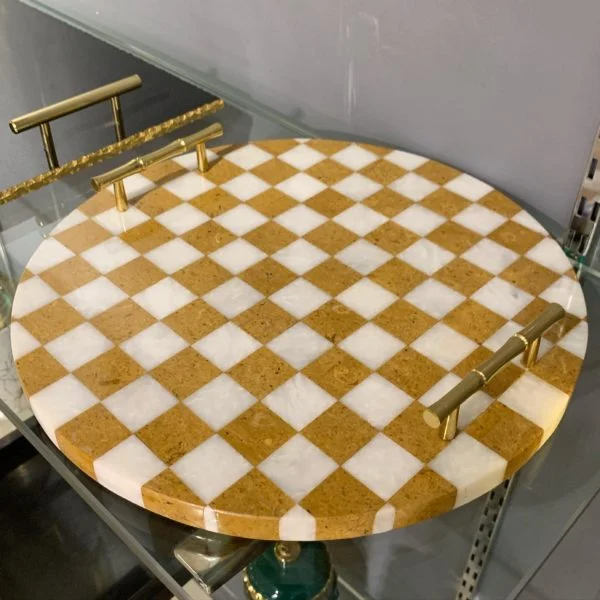 [VC-RAKH-MP-CHK-10103] Marble Platter – Checkered