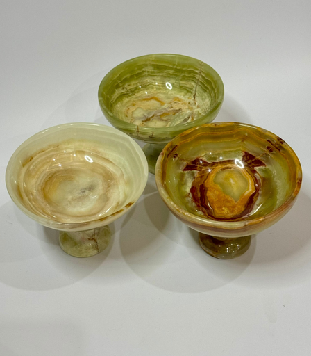 [VC-NUQ-NQMPEDBS05] Onyx Green Pedestal Bowl