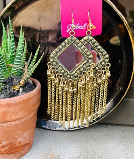 [VC-JHIL-102] Mirror Square Earrings