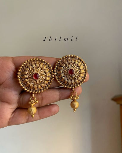 [VC-JHIL-123] Rajwari Circle Drop Earring