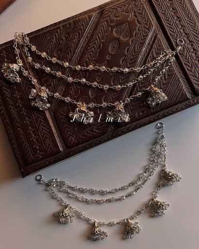 [VC-JHIL-256] Silver Beaded Sahara Pair