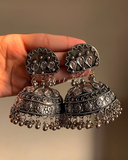 [VC-JHIL-387] Oxidized Jhumka Design 21
