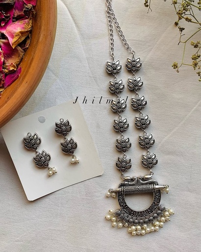 [VC-JHIL-434] Leaf Motif medium length mala set