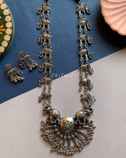 [VC-JHIL-453] Elephant motif mala set - Design 1