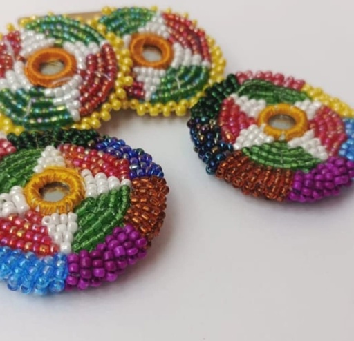 Blanket Stitched Beaded Ear Rings
