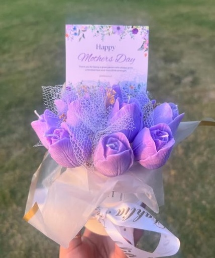 Beautiful Indigo Scented Candle Gift Bouquet