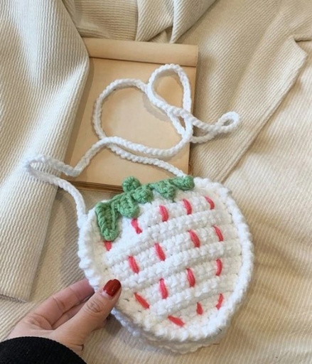 Strawberry Crochet Shoulder Bag.