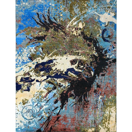 [PK0499-HM-RUG-004161] Modern Carpet -Wool&Silk- 8x10