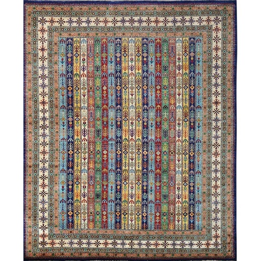 [PK0499-HM-RUG-004257] Suzani Carpet -Wool&Silk- 8x10