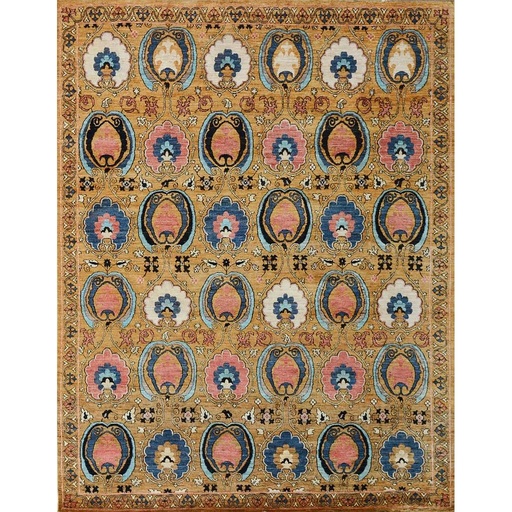 [PK0499-HM-RUG-004259] Suzani Carpet -Wool&Silk- 8x10