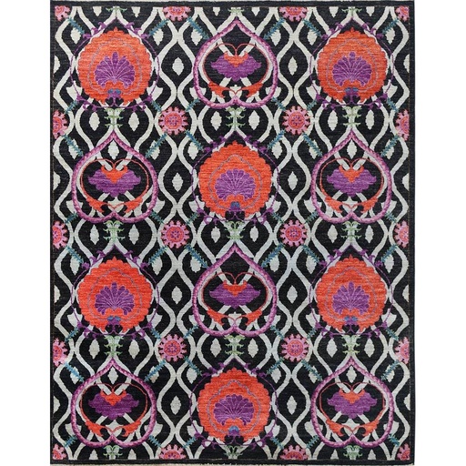 [PK0499-HM-RUG-004282] Suzani Carpet -Wool&Silk- 8x10