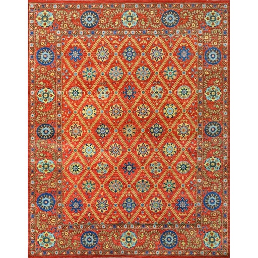 [PK0499-HM-RUG-004284] Suzani Carpet -Wool&Silk- 8x10