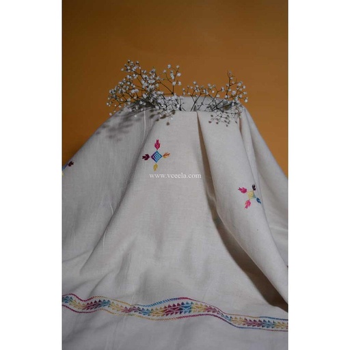 [PK0888-CW-SCF-007030] Hand embroidered dupatta